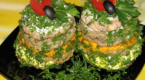 Баклажановый мини-тортик Осенний вечер