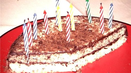 Торт с шоколадным и сметанным кремами