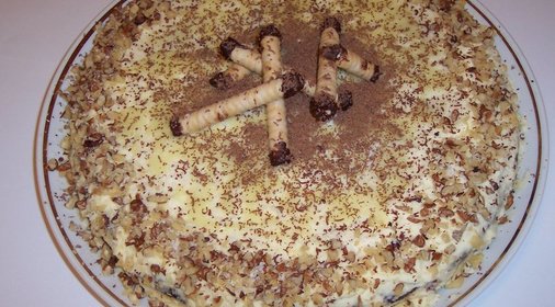 Шоколадно-манный торт