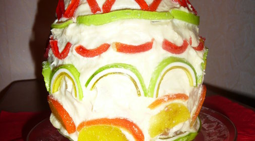 Торт ПИСАНКА (пасхальное яйцо)