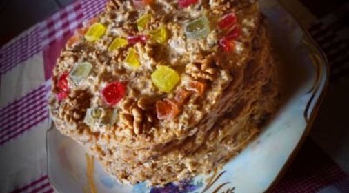 Торт с черносливовым кремом или что делать, когда не работает духовка