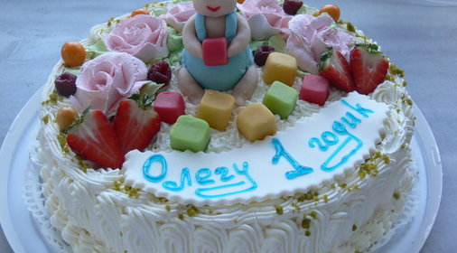Тортик на 1 годик (детенку-ляля,родителям-сладенькое)