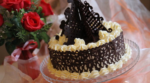 Гречишный торт с брусничным компотом