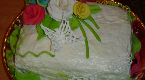 Торт цветы для мамы