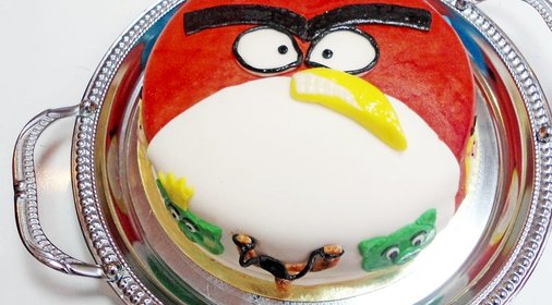 Торт Злые птички. По мотивам игры Angry Birds