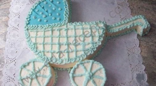 Торт новорожденному Детская коляска