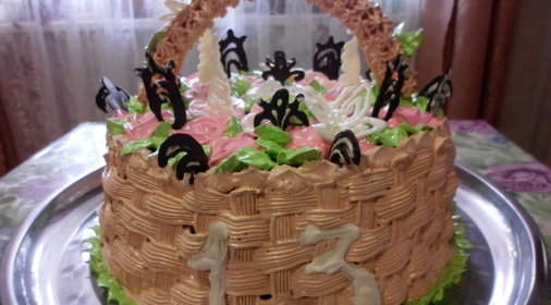 Торт Цветочная корзина