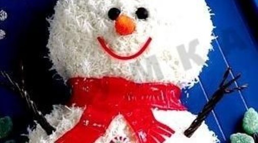 Торт Снеговик