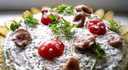 Торт Грибная поляна