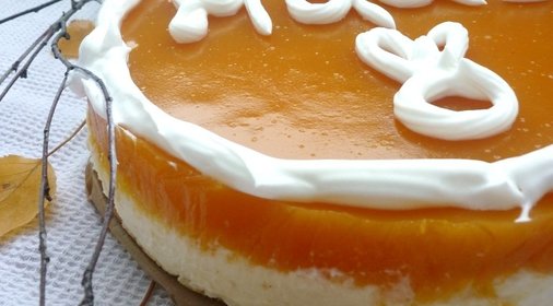 Манный торт без выпечки Осенний снег