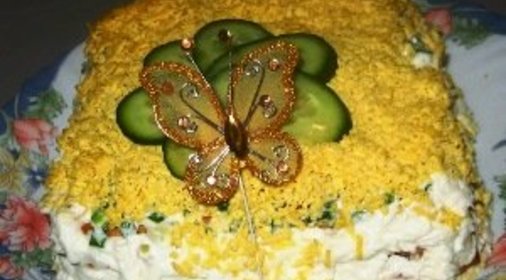 Торт-салат из креккеров Нежность