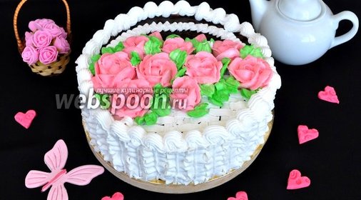 Торт «Корзинка с цветами»