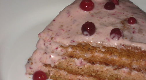 Клюквенный торт