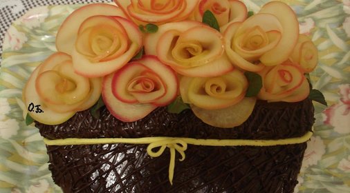 тортКорзинка для Валентинки