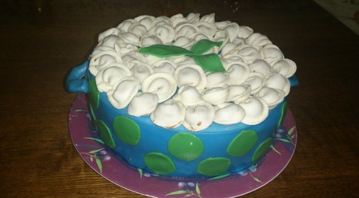 Торт Кастрюля с пельменями