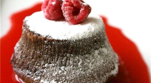 Тортино с горячим шоколадом