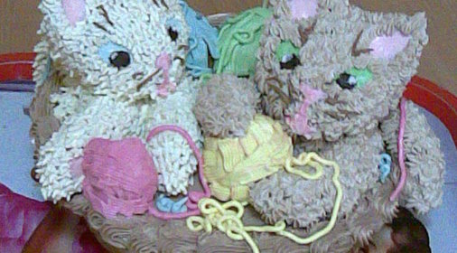 Торт Кошки в лукошке