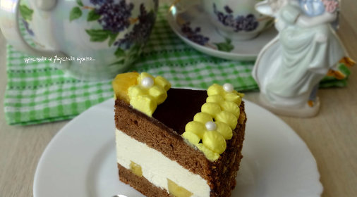 Трехслойный торт с ананасом POUR TOI