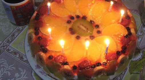 Торт Желе с фруктами