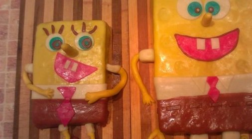 МК торт Спанч Боб (пошагово)