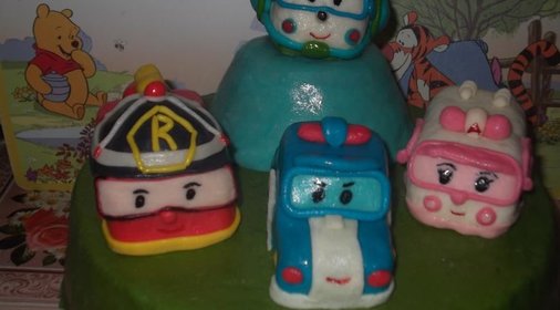 Торт Робокар Поли и его друзья