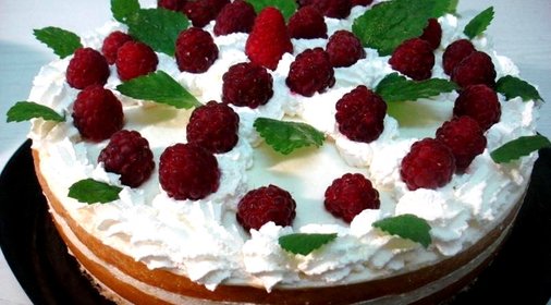 Персико - малиновый торт без выпечки