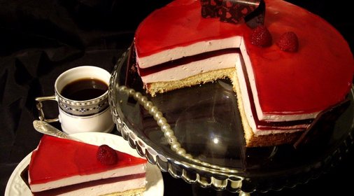 Клюквенный торт-мусс