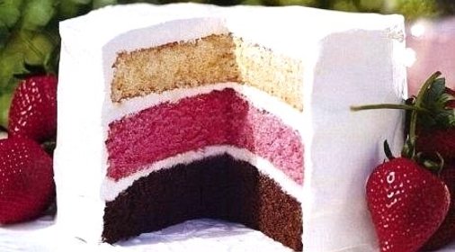 Разноцветный торт с сырным кремом