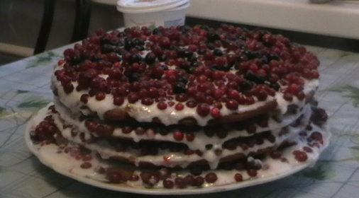 Брусничный торт