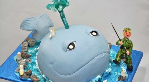 Торт Рыбак и кит