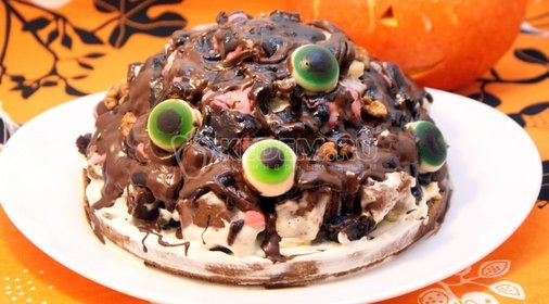 Глазастый торт на Хэллоуин