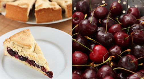 Баскский пирог с черешней