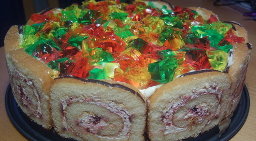 Торт без выпечки Самоцветы