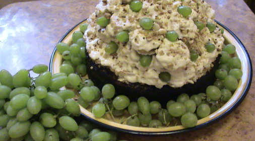 Торт Виноград под снегом