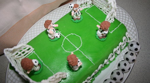 торт футбольное поле