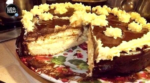 Торт «Чародейка» с ванильным кремом