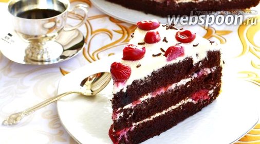 Шифоновый торт с вишнями