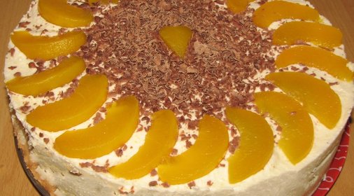 Персиковый торт с маскарпоне
