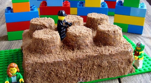 Торт без выпечки Лего