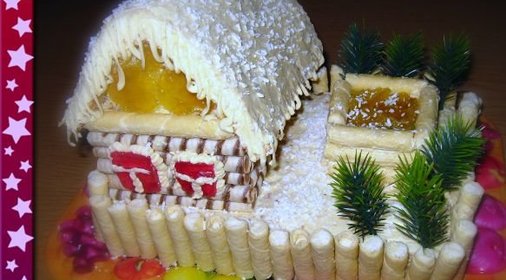 Торт Жила зима в избушке