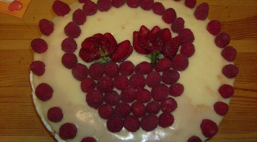 торт малинник