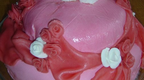 Торт с лебедями, супер для годовщины!!