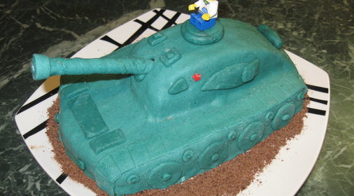 Торт-танк на 23 февраля