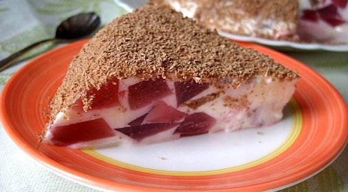 Клюквенный торт-желе