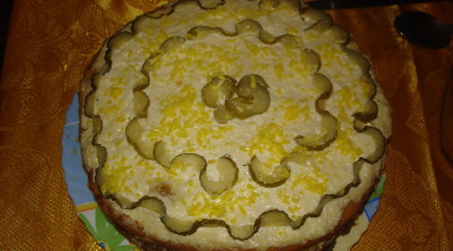 торт с сайрой