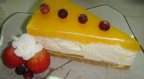 Персиковый торт без выпечки