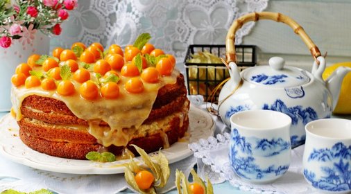 Торт с лимонным курдом