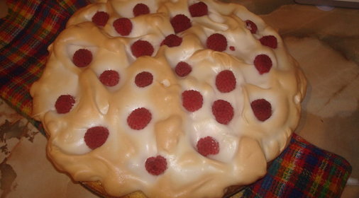 тортик Мятный вечер в малиновых облаках