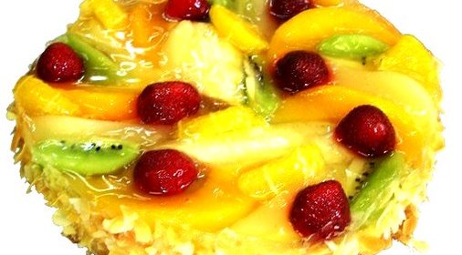 Торт с фруктами и желе