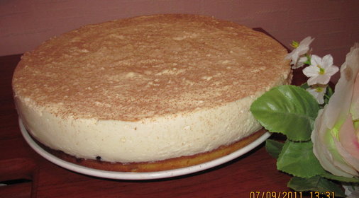 Ванильный торт из творожного крем-мусса